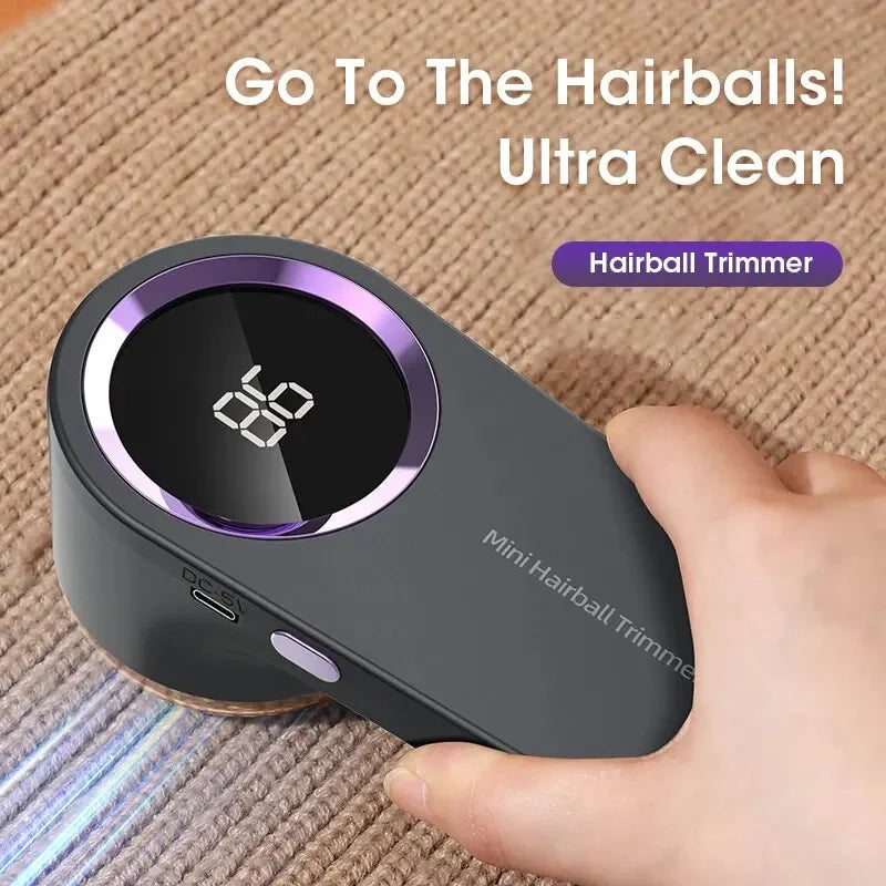 Electric Lint Remover with LED Display – USB Rechargeable Fabric Shaver