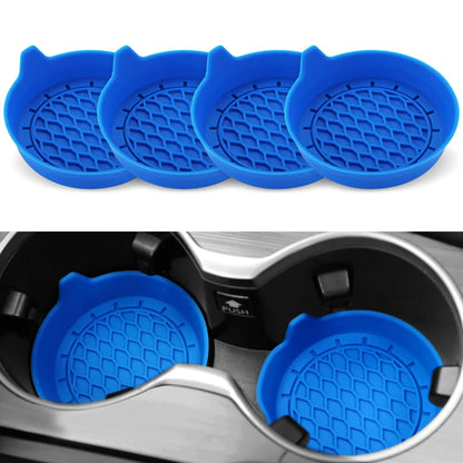 2/4pcs Silicone Car Cup Holder Coasters – Non-Slip & Universal Fit