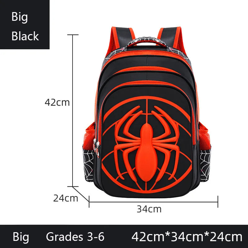Cartmela Spider Backpack & Pencil Case Set | Waterproof Cartoon School Bag for Boys