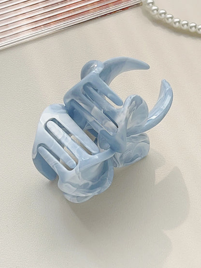 2 Pcs Marble Flower Hair Claw Clips – Cute Beach Hair Accessories