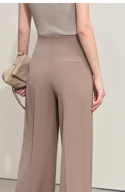 Women’s Wide-Legged Casual Pants – Summer Straight Full-Length Trousers