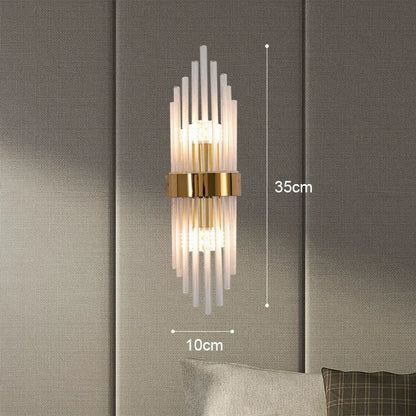 Luxury LED Wall Lamp - Modern Gold Wall Sconce for Living Room