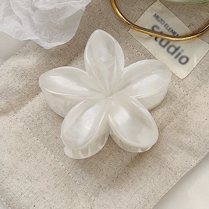 2 Pcs Marble Flower Hair Claw Clips – Cute Beach Hair Accessories