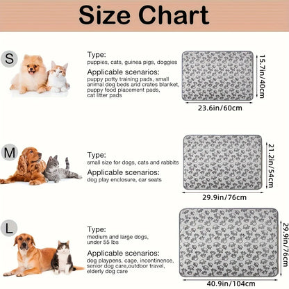 Soft Fluffy Pet Blanket – Warm Mat with Cute Cartoon Pattern