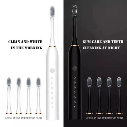 Sonic Electric Toothbrush for Adults | 3 DuPont Heads, USB Rechargeable, IPX7 Waterproof