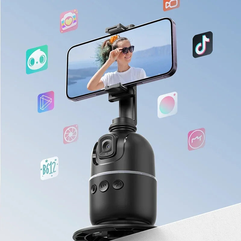360° Auto Face Tracking Phone Holder with Smart Rotation