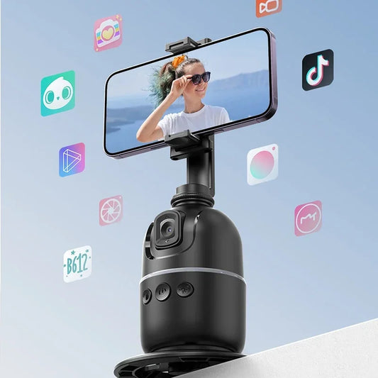 360° Auto Face Tracking Phone Holder with Smart Rotation