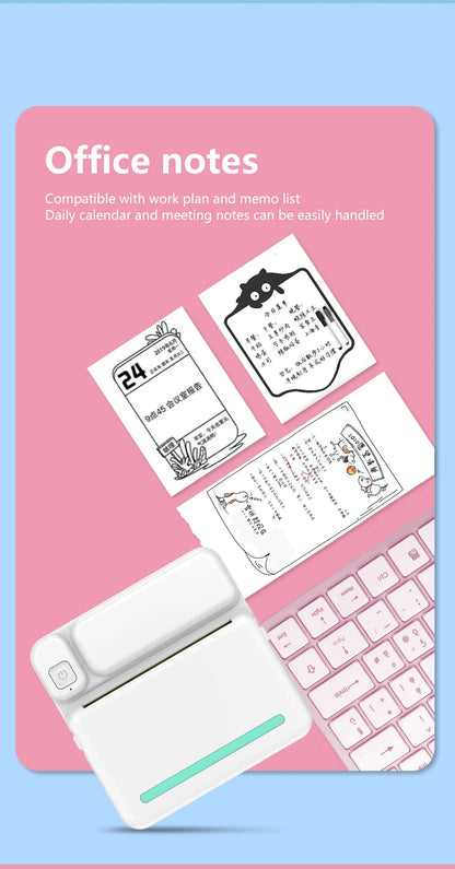 Mini Bluetooth Label Printer – Portable Error Note Photo Printer