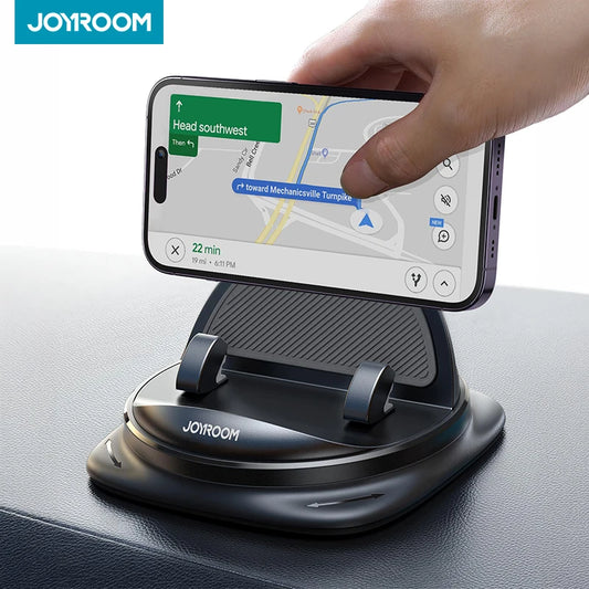Joyroom Car Phone Holder – 360° Rotation, One-Handed Dashboard Mount