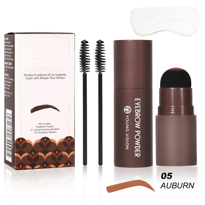 Eyebrow Stamp Stencil Kit – Waterproof Brow Makeup with 10 Stencils