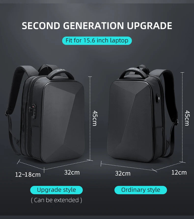 Cartmela Fenruien Laptop Backpack | Waterproof Travel Bag with USB Charging