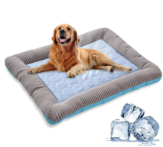 Cooling Pet Bed Mat – Ice Silk Summer Pad for Cats & Dogs