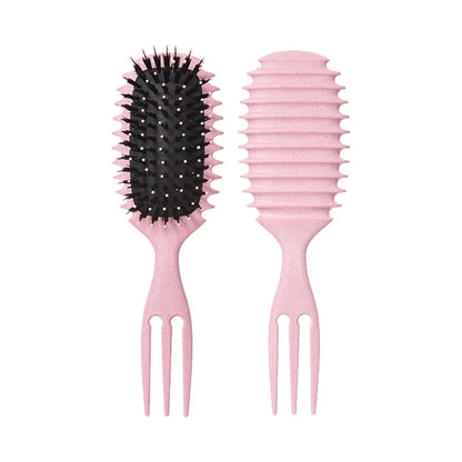 Curly Hair Styling Brush – Nylon Detangling & Volumizing Comb