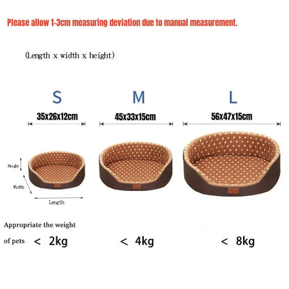 Dog Bed Mat & Sofa Kennel - Soft, Breathable Cushion