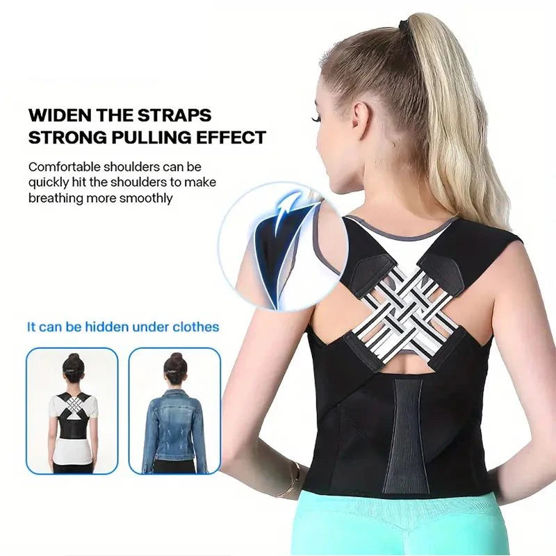 Adjustable Back Brace Posture Corrector for Men & Women Support