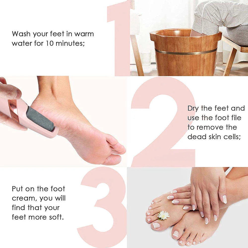 Rechargeable Electric Callus Remover | Waterproof Foot File
