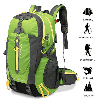 Cartmela 40L Water-Resistant Travel Backpack
