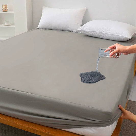 Waterproof Fitted Bed Sheet – Soft, Breathable Mattress Cover
