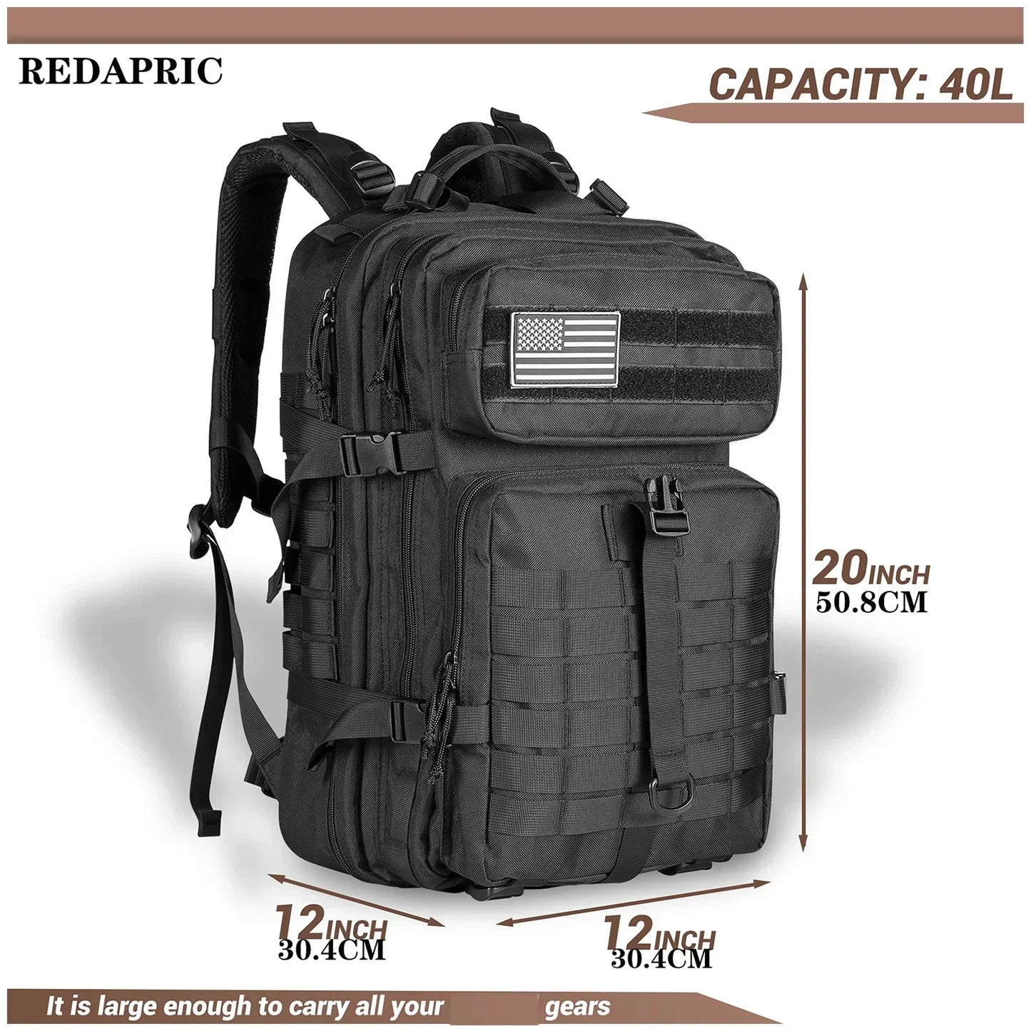 Men's Tactical Backpack – Military-Grade Rucksack for Hiking & Travel
