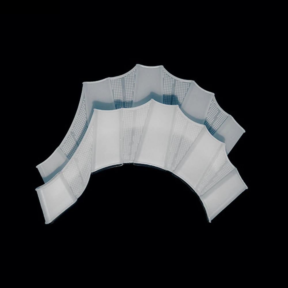 Silicone Webbed Swim Gloves – Training Fins for Adults & Kids