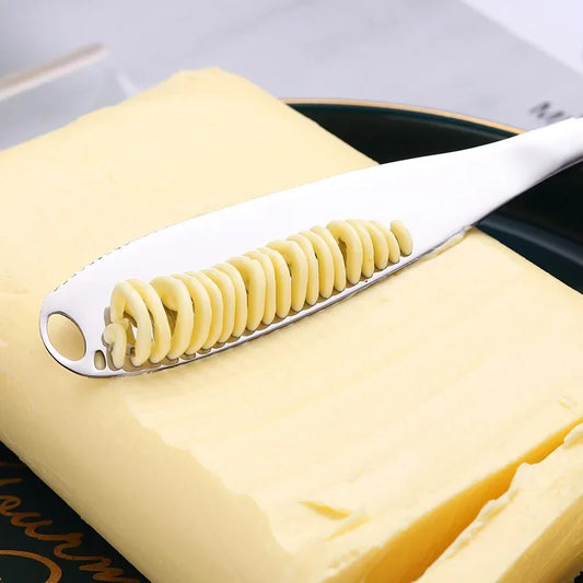 Stainless Steel Butter Knife with Holes – Spreader & Cheese Cutter