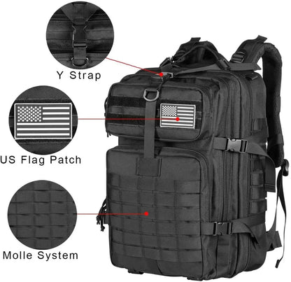 50L Tactical Backpack for Men – Outdoor Travel, Hiking & Hunting Bag