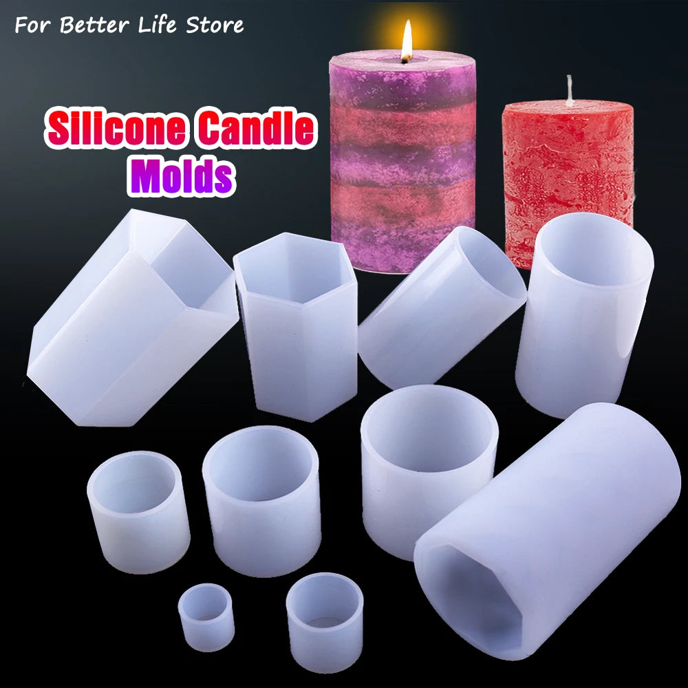Cylindrical Hexagon Silicone Mold – DIY Resin & Candle Mould