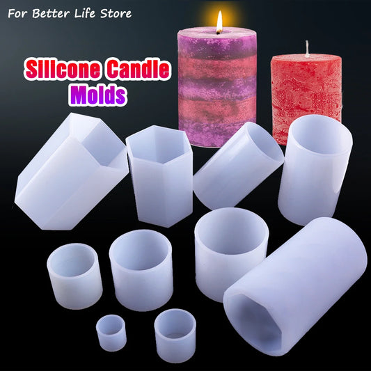 Cylindrical Hexagon Silicone Mold – DIY Resin & Candle Mould