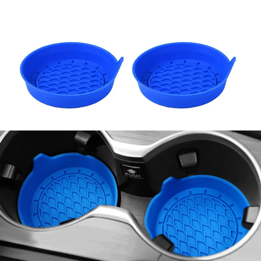 2/4pcs Silicone Car Cup Holder Coasters – Non-Slip & Universal Fit
