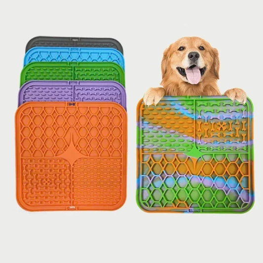Silicone Dog Lick Mat for Bathing, Feeding & Training