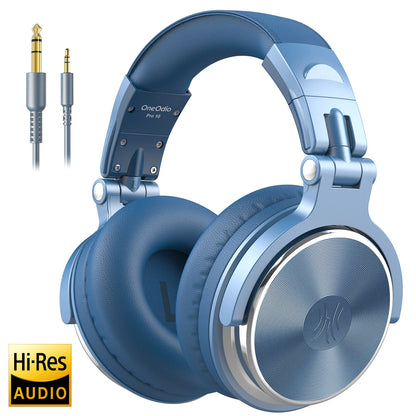 Professional Wired DJ Headphones – Over Ear with Mic & Hi-Res Audio