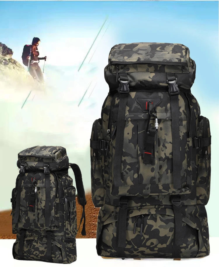 80L Large Capacity Waterproof Camouflage Outdoor Backpack