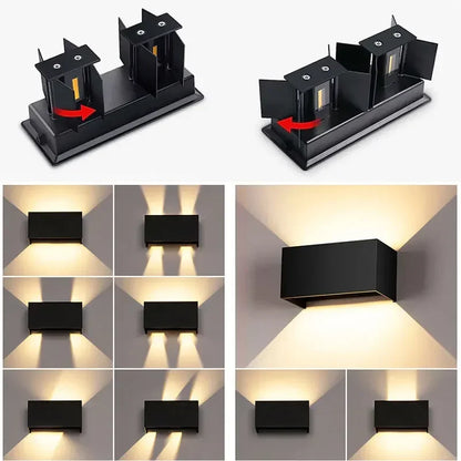 Waterproof Aluminum LED Wall Lamp – 12W/24W Indoor Outdoor Light