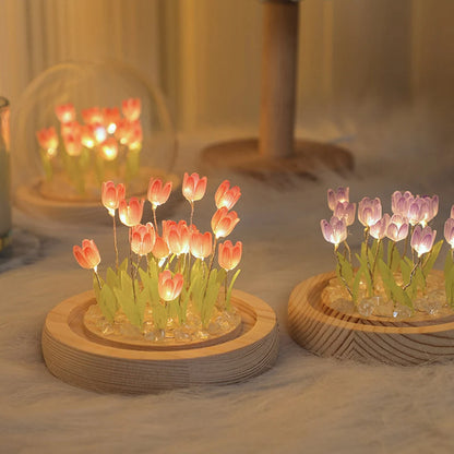 DIY Tulip LED Night Light – Battery Operated Flower Table Lamp