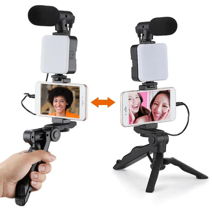 Cartmela Smartphone Vlogging Kit – Tripod, Microphone & Fill Light
