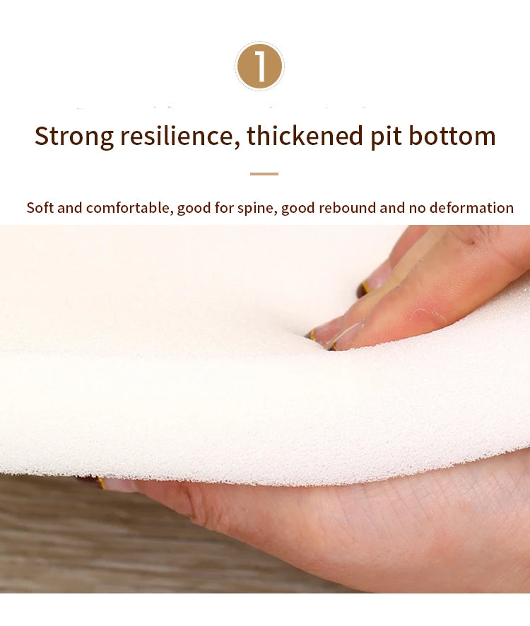 Dog Bed Mat & Sofa Kennel - Soft, Breathable Cushion