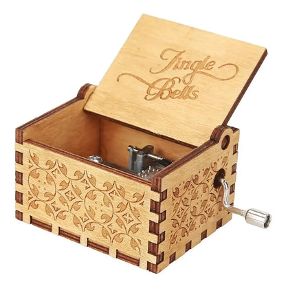 Wooden Hand Crank Music Box