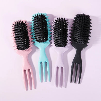 Curly Hair Styling Brush – Nylon Detangling & Volumizing Comb