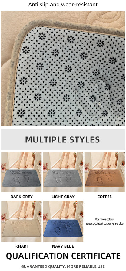 Anti-Slip Cobblestone Bathroom Floor Mat – Water Absorbent Rug