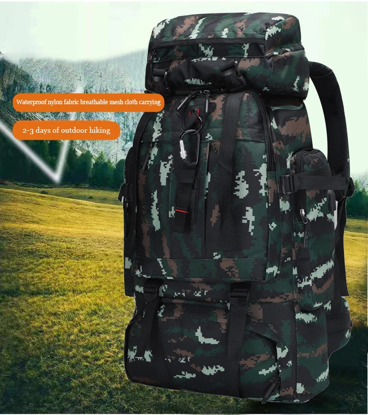 80L Large Capacity Waterproof Camouflage Outdoor Backpack