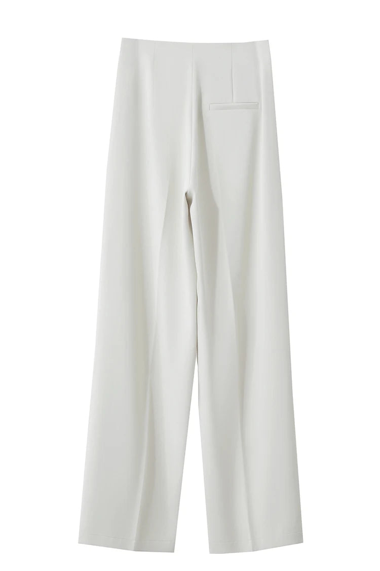 Women’s Wide-Legged Casual Pants – Summer Straight Full-Length Trousers