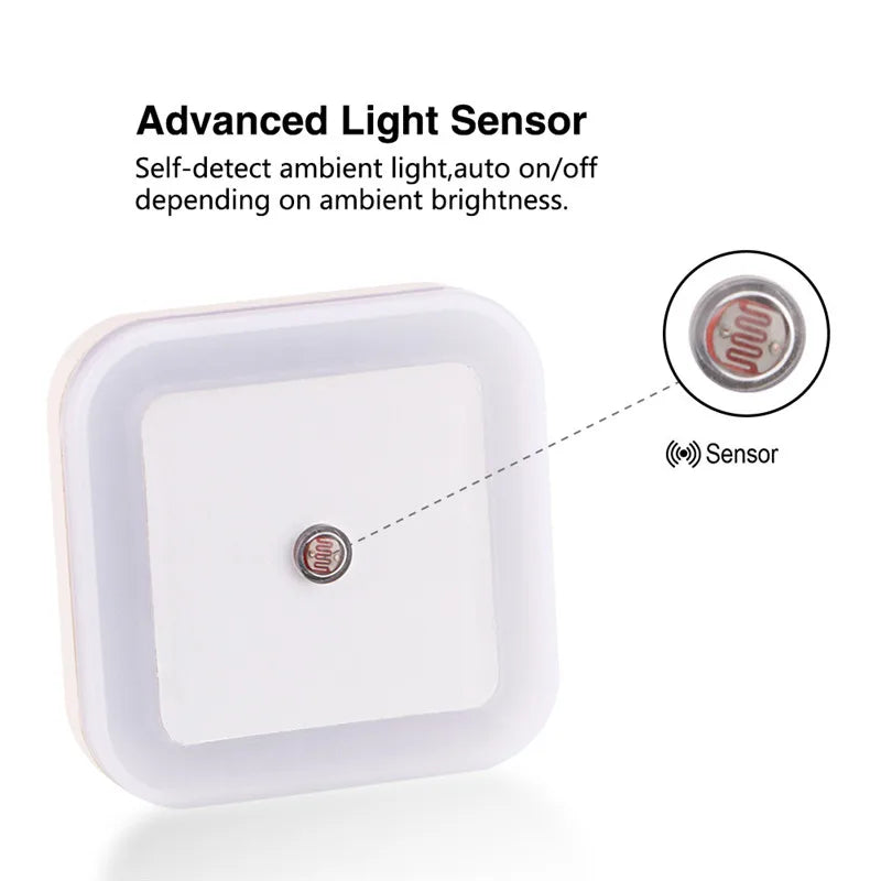 Wireless LED Night Light – Sensor Lighting Plug for Bedroom, Kids Room, Hallway & Decor