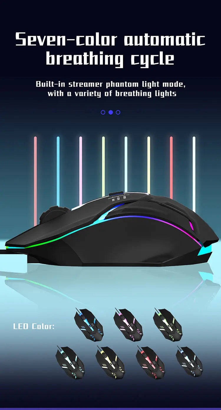 2023 Ergonomic Gaming Mouse – USB Backlit Computer & Laptop Mouse