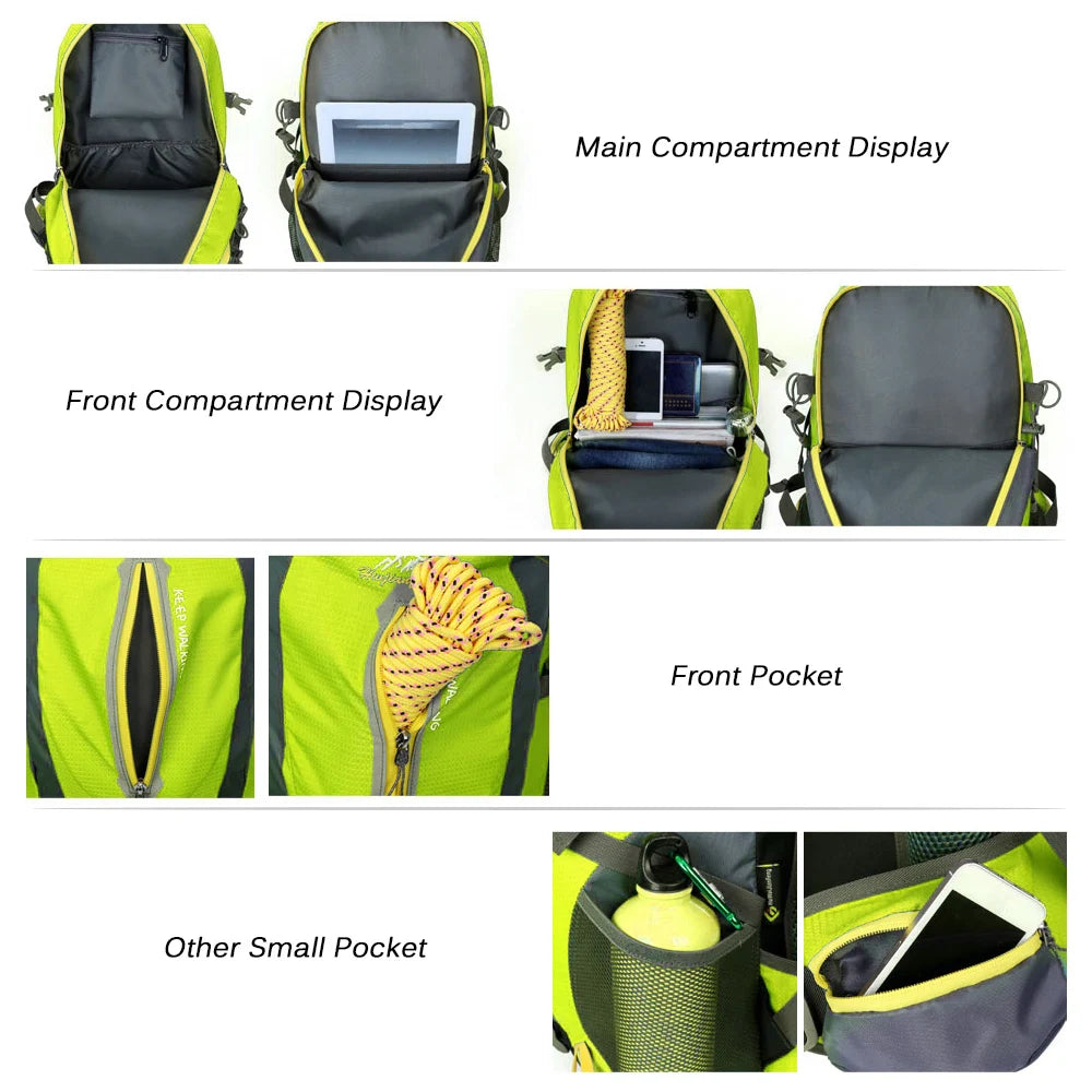 Cartmela 40L Water-Resistant Travel Backpack