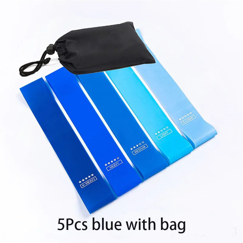 5PCS Resistance Bands Set – Elastic Fitness Bands for Yoga & Workout