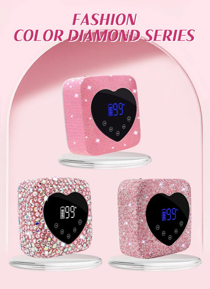 72W Cordless UV Nail Lamp – Rechargeable Dryer with 5 Timers