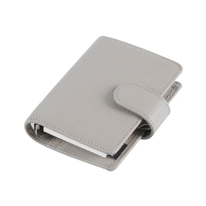 A8 / M5 Mini Rings Planner – Pebbled Grain Cowhide Leather Organizer