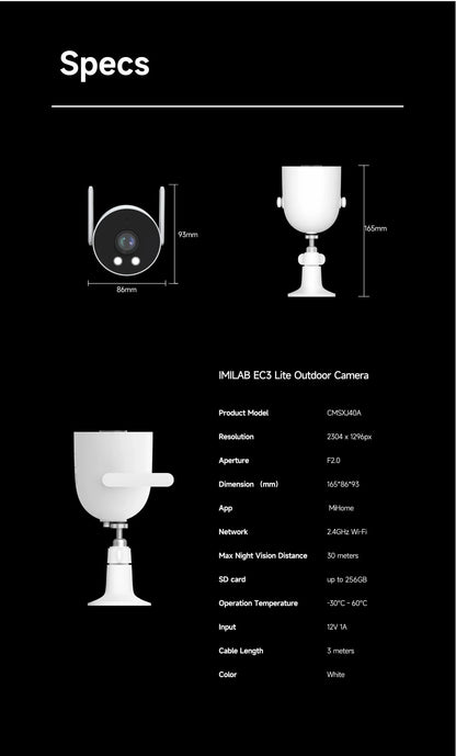 2K HD Outdoor WiFi Security Camera – Smart Siren & Night Vision
