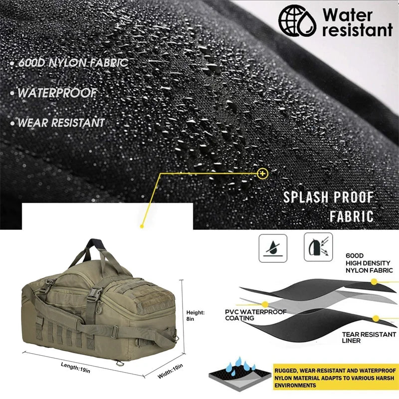 40L 60L 80L Large Tactical Duffle Backpack | Outdoor Camping & Travel Bag