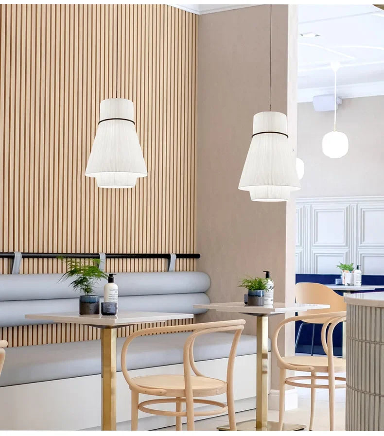 Wabi-Sabi Fabric Pendant Lights – Modern Minimalist Dining Lamps